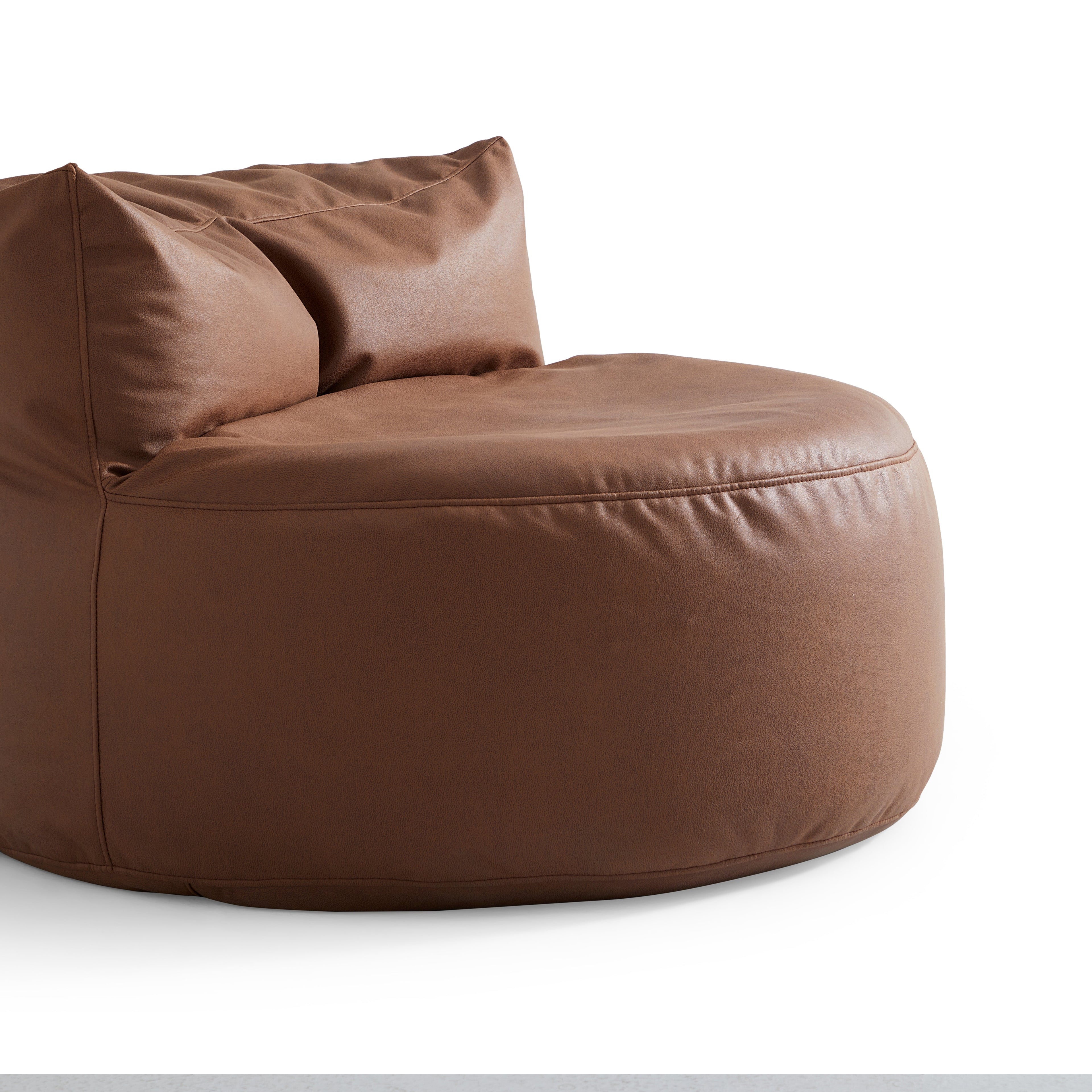 Eclipse lounge Leathaire Dark Gray Beanbag With Ottoman