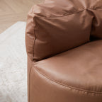 Eclipse lounge Leathaire Dark Gray Beanbag With Ottoman