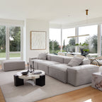 Canapé modulaire Freedom gris neuf avec pouf