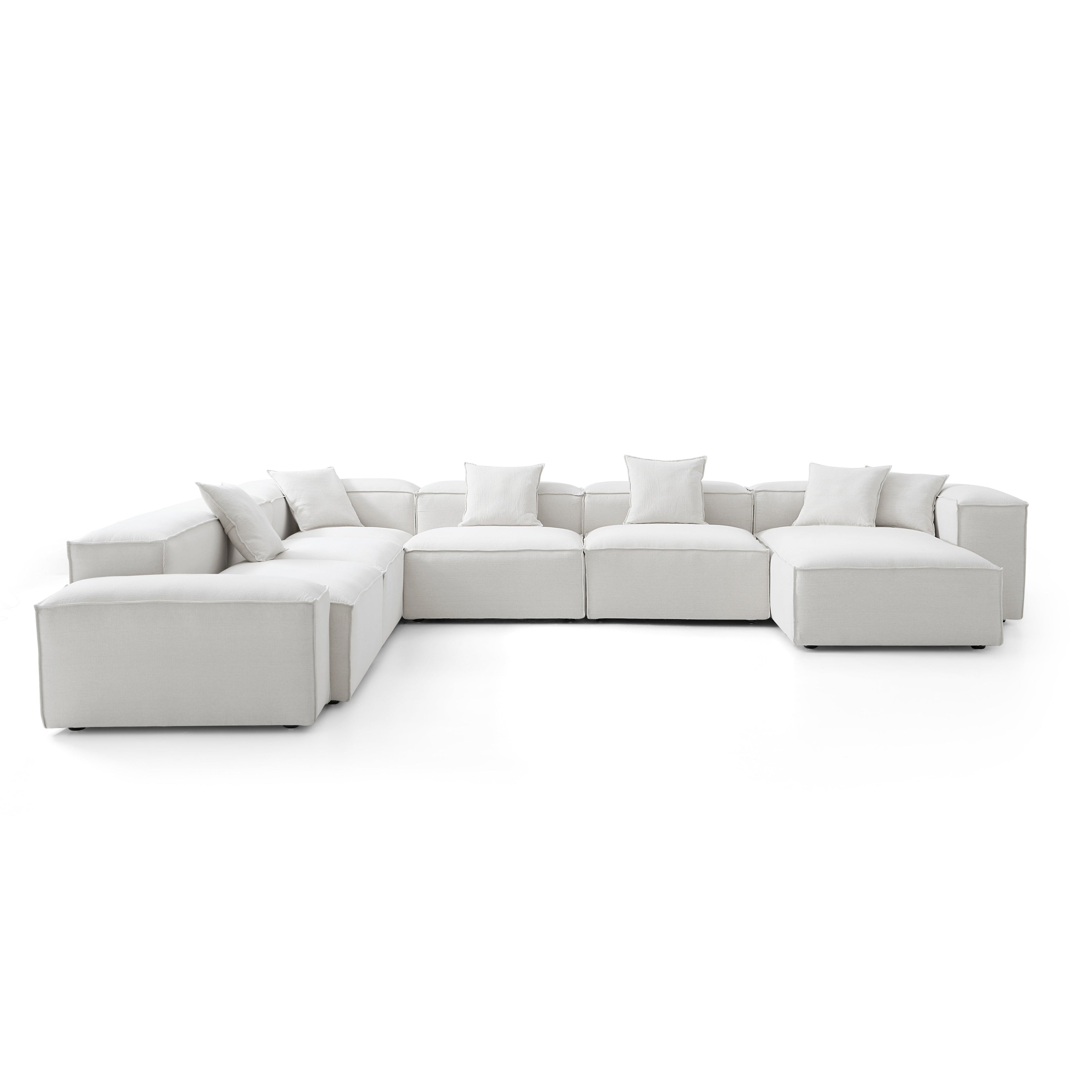 Freedom Modular Khaki U-Shaped Sectional Sofa
