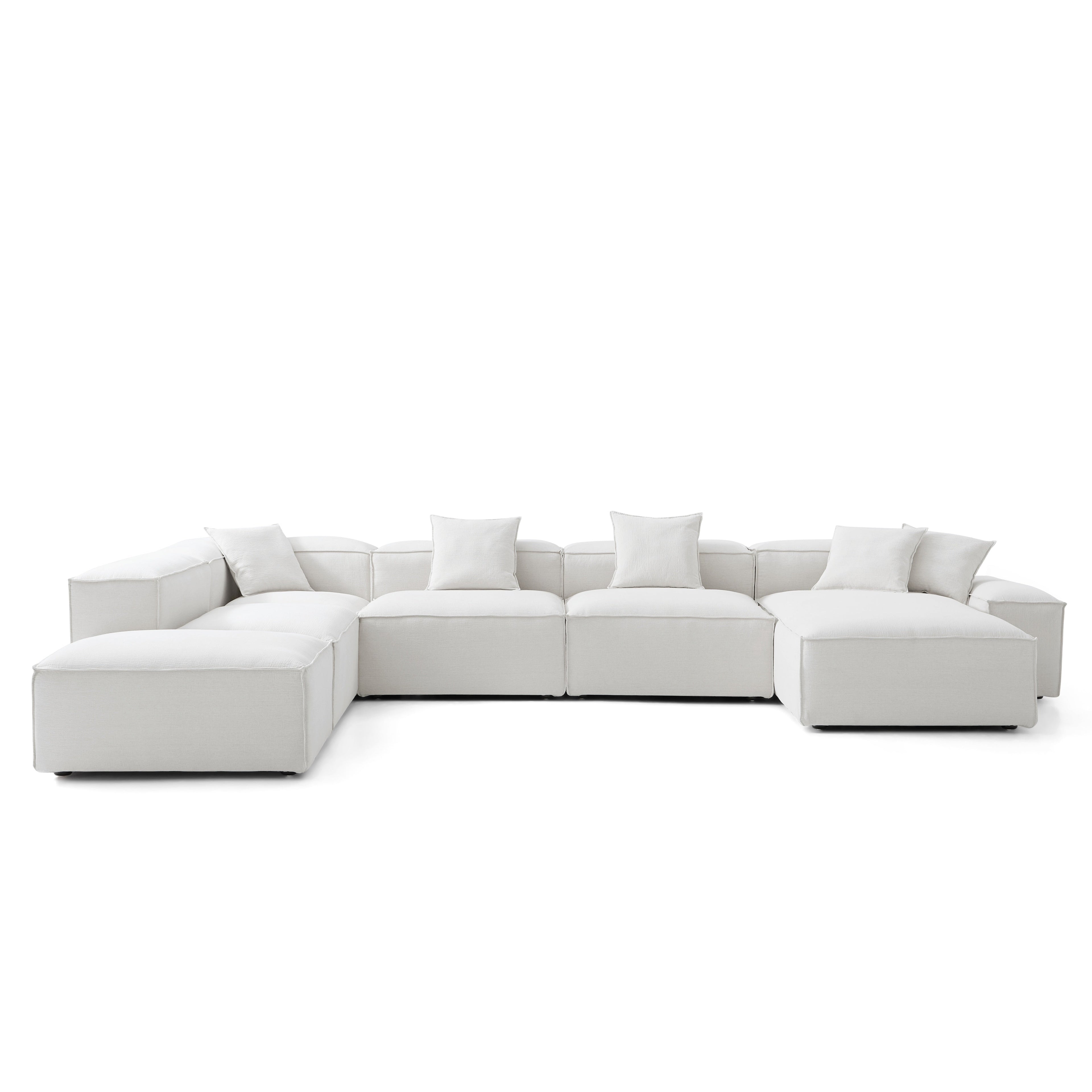Canapé sectionnel modulaire Freedom kaki à extrémité ouverte