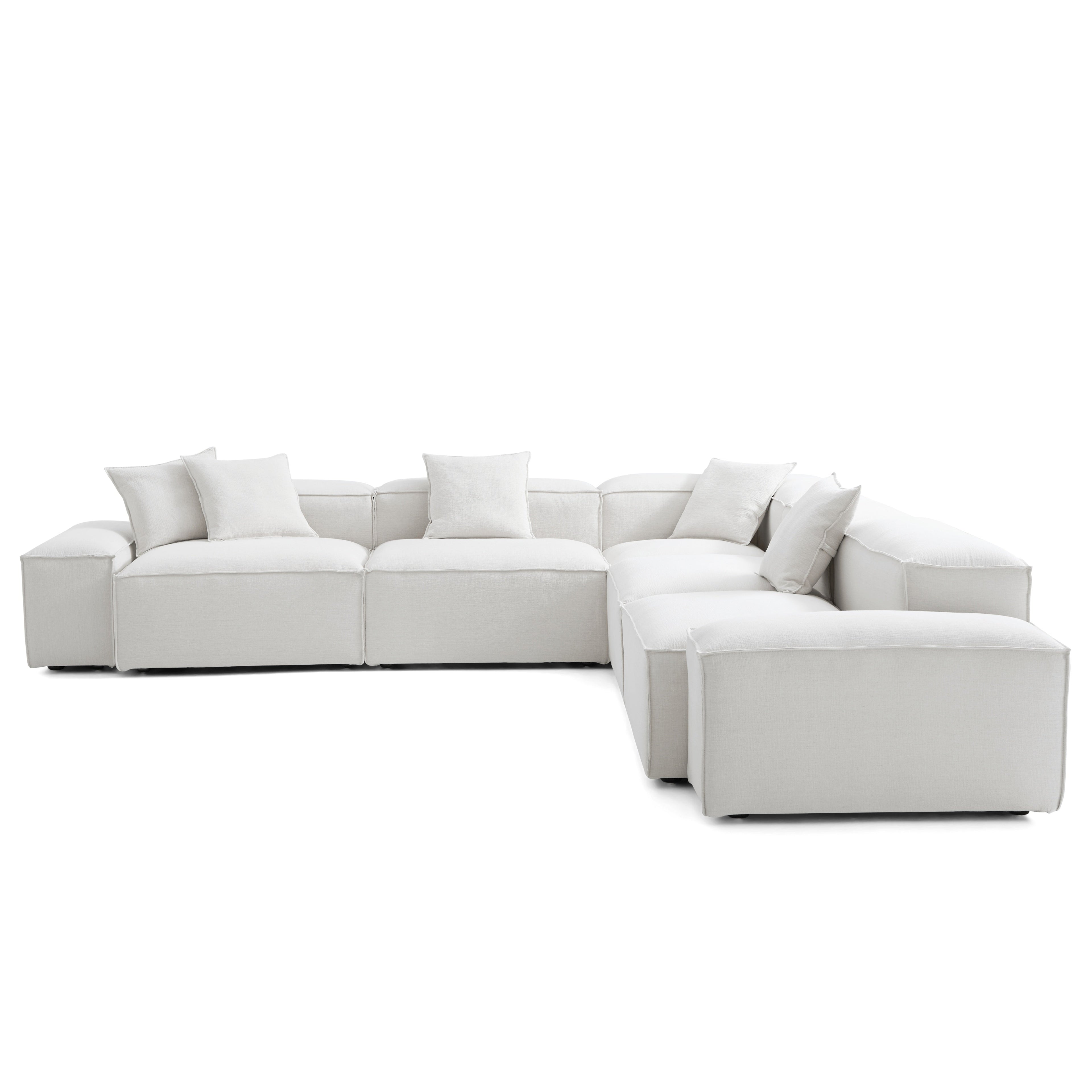 Canapé d'angle modulaire blanc Freedom