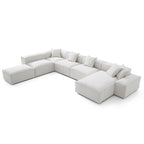 Canapé sectionnel modulaire Freedom kaki à extrémité ouverte