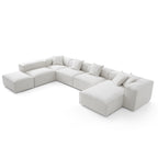 Canapé sectionnel blanc modulaire Freedom à extrémité ouverte