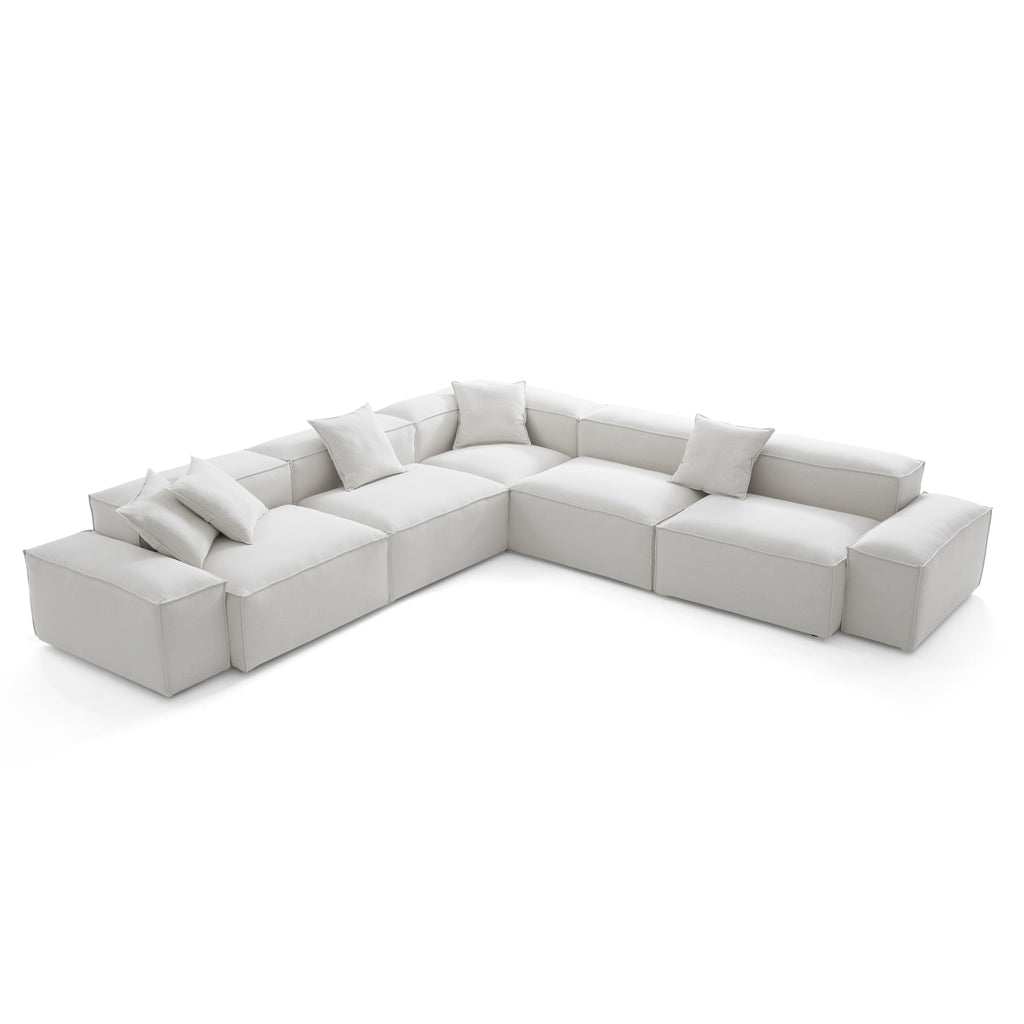 Canapé d'angle modulaire blanc Freedom