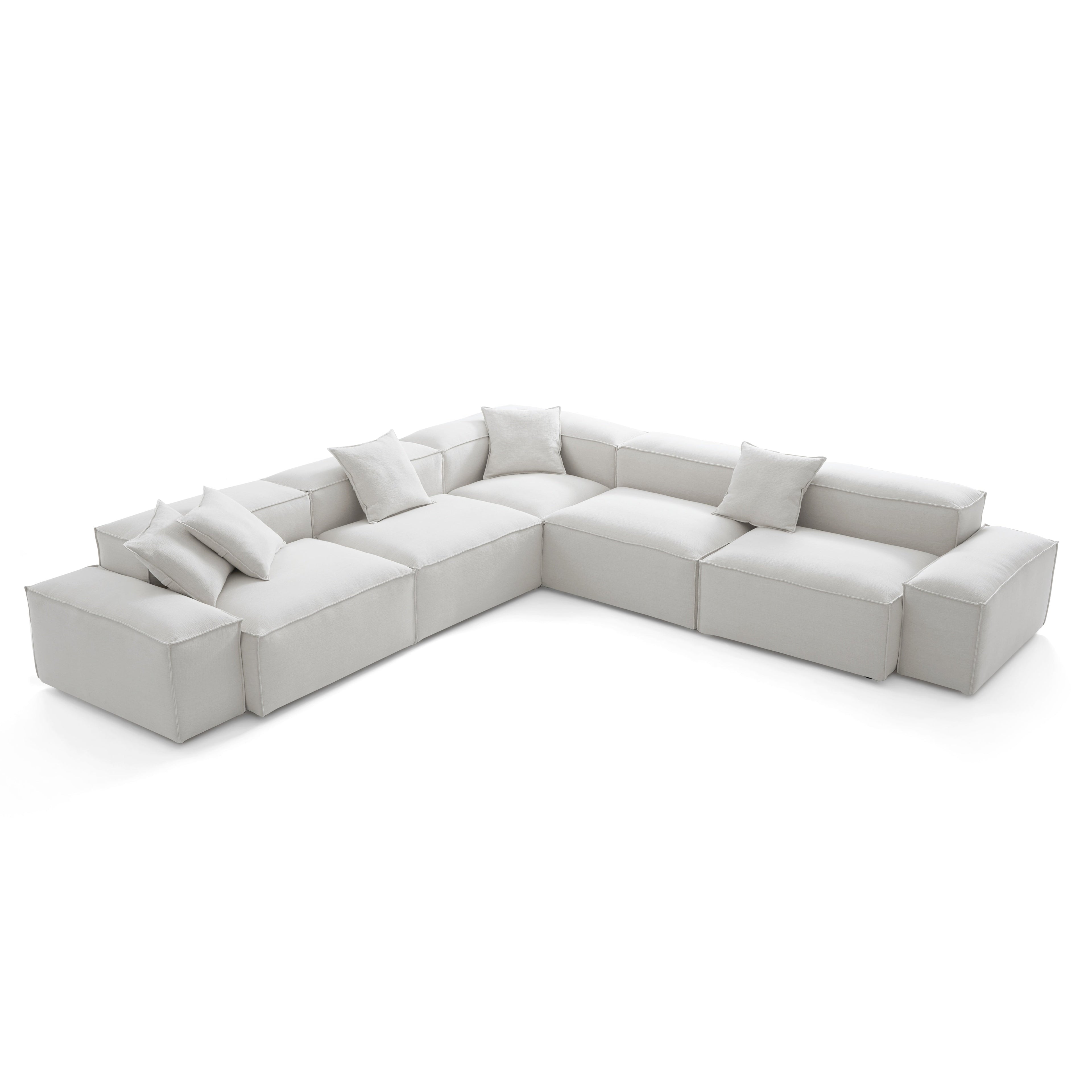 Canapé d'angle modulaire blanc Freedom