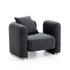 Fauteuil d'appoint en tissu polyester gris foncé Obsidian