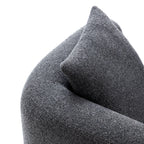 Fauteuil d'appoint en tissu polyester gris foncé Obsidian