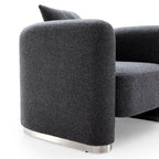 Fauteuil d'appoint en tissu polyester gris foncé Obsidian