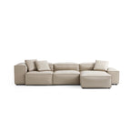 Cube Modular Khaki Genuine Leather Sectional
