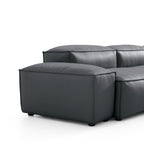 Cube Modular Khaki Genuine Leather Sectional