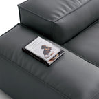 Cube Modular Khaki Genuine Leather Sectional