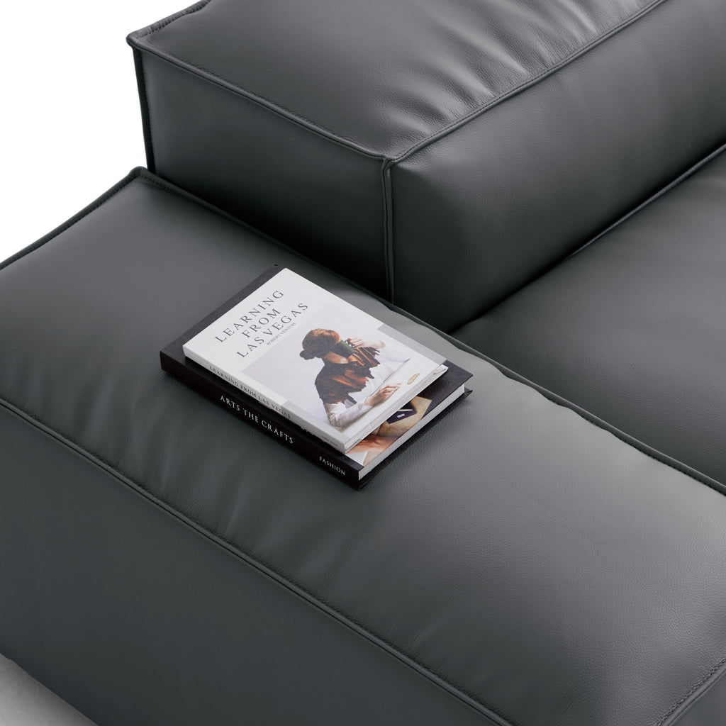 Cube Modular Brown Genuine Leather Armchair
