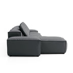 Cube Modular Dark Gray Genuine Leather Sectional