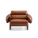 Fauteuil de salon rétro moderne en cuir