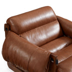 Fauteuil de salon rétro moderne en cuir
