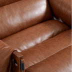 Fauteuil de salon rétro moderne en cuir