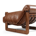 Fauteuil de salon rétro moderne en cuir