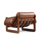 Fauteuil de salon rétro moderne en cuir
