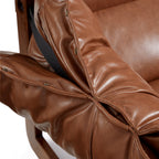 Fauteuil de salon rétro moderne en cuir