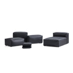 Cube Modular Khaki Genuine Leather Sectional