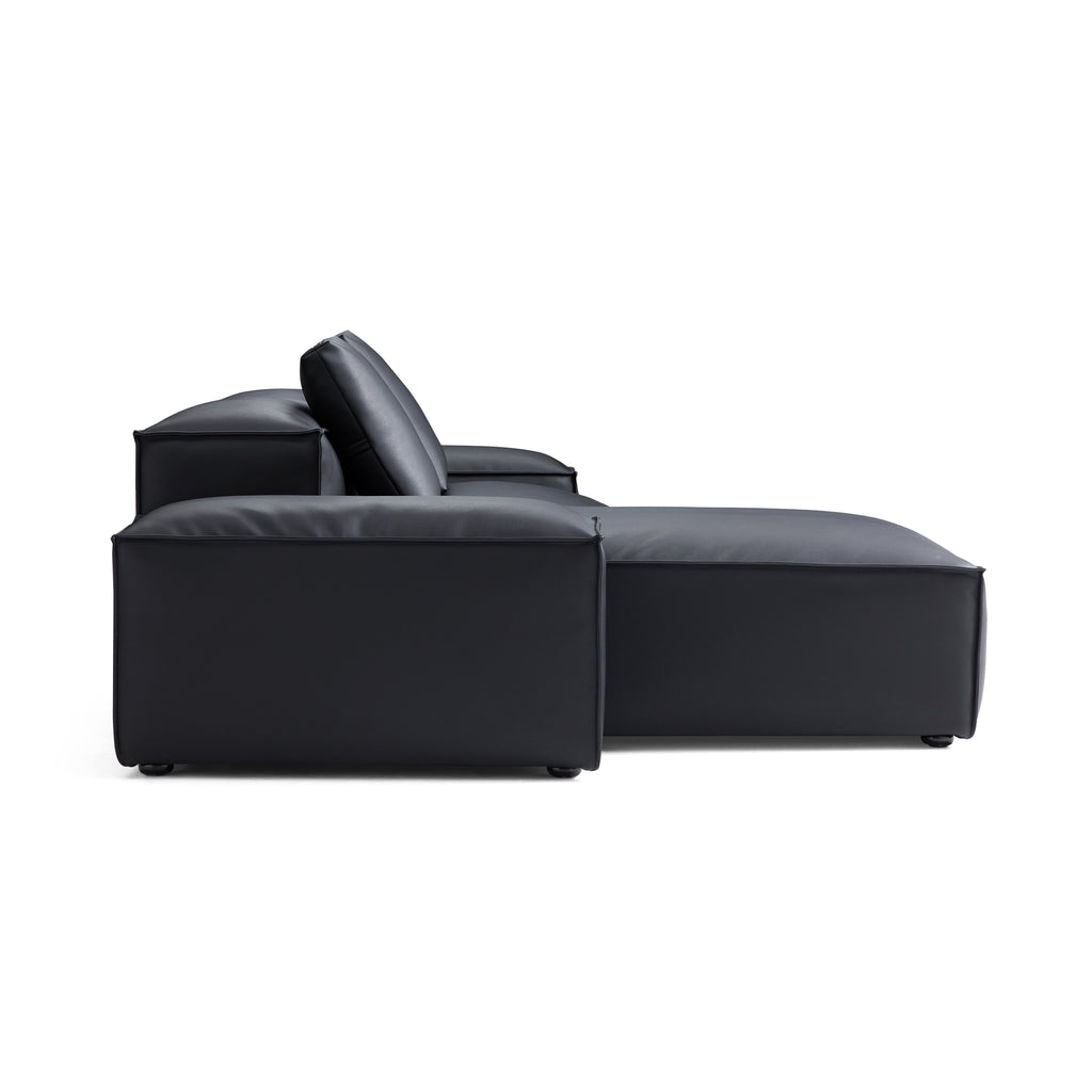Cube Modular Brown Genuine Leather Sectional