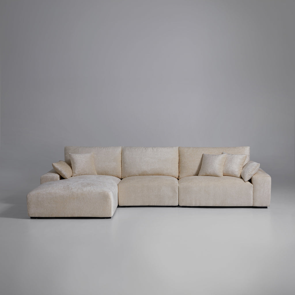 Le canapé d'angle beige Empress