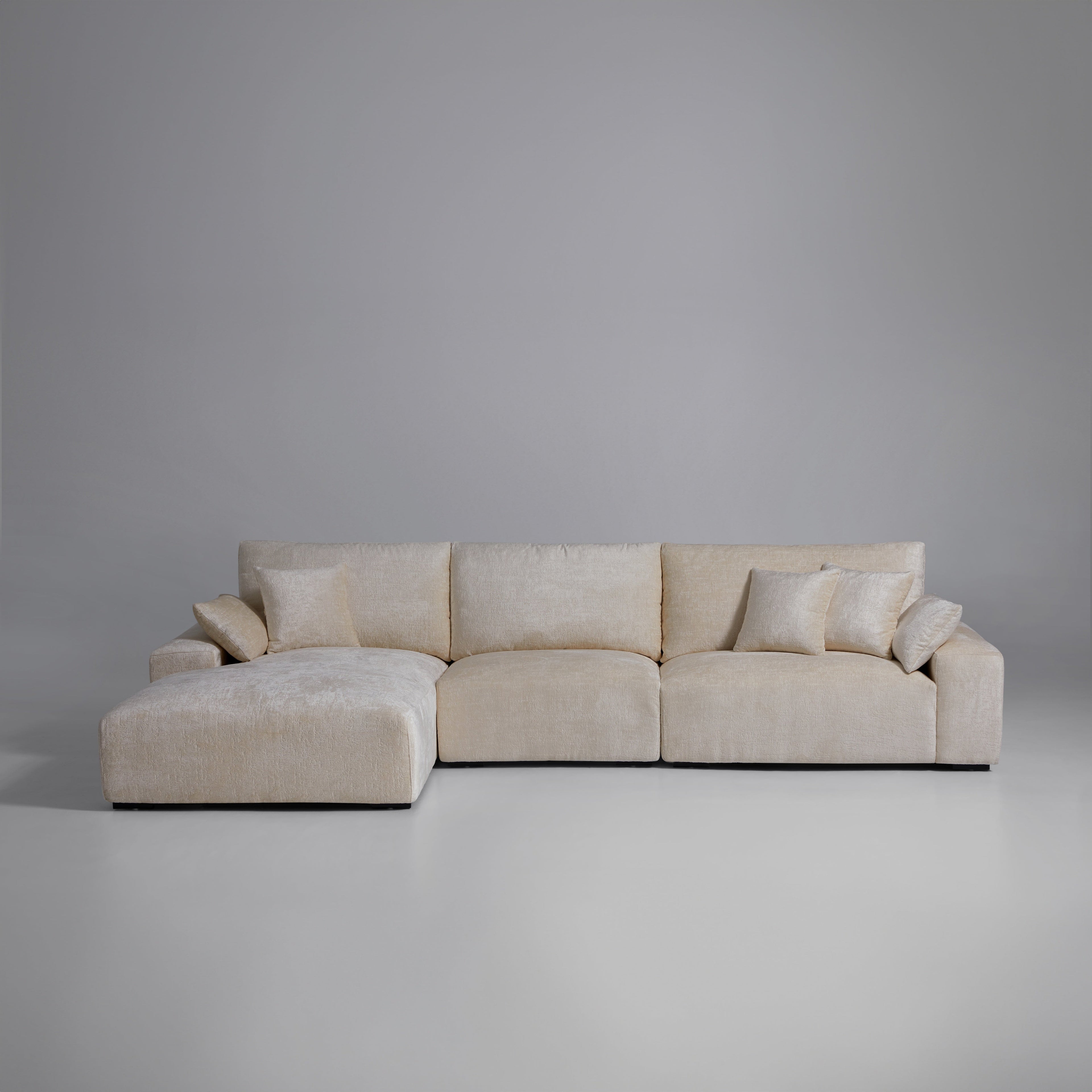 Le canapé d'angle beige Empress