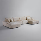 Le canapé sectionnel en U gris Empress