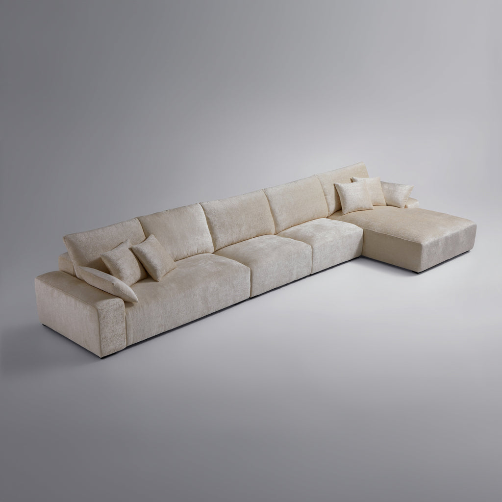 Le canapé d'angle beige Empress