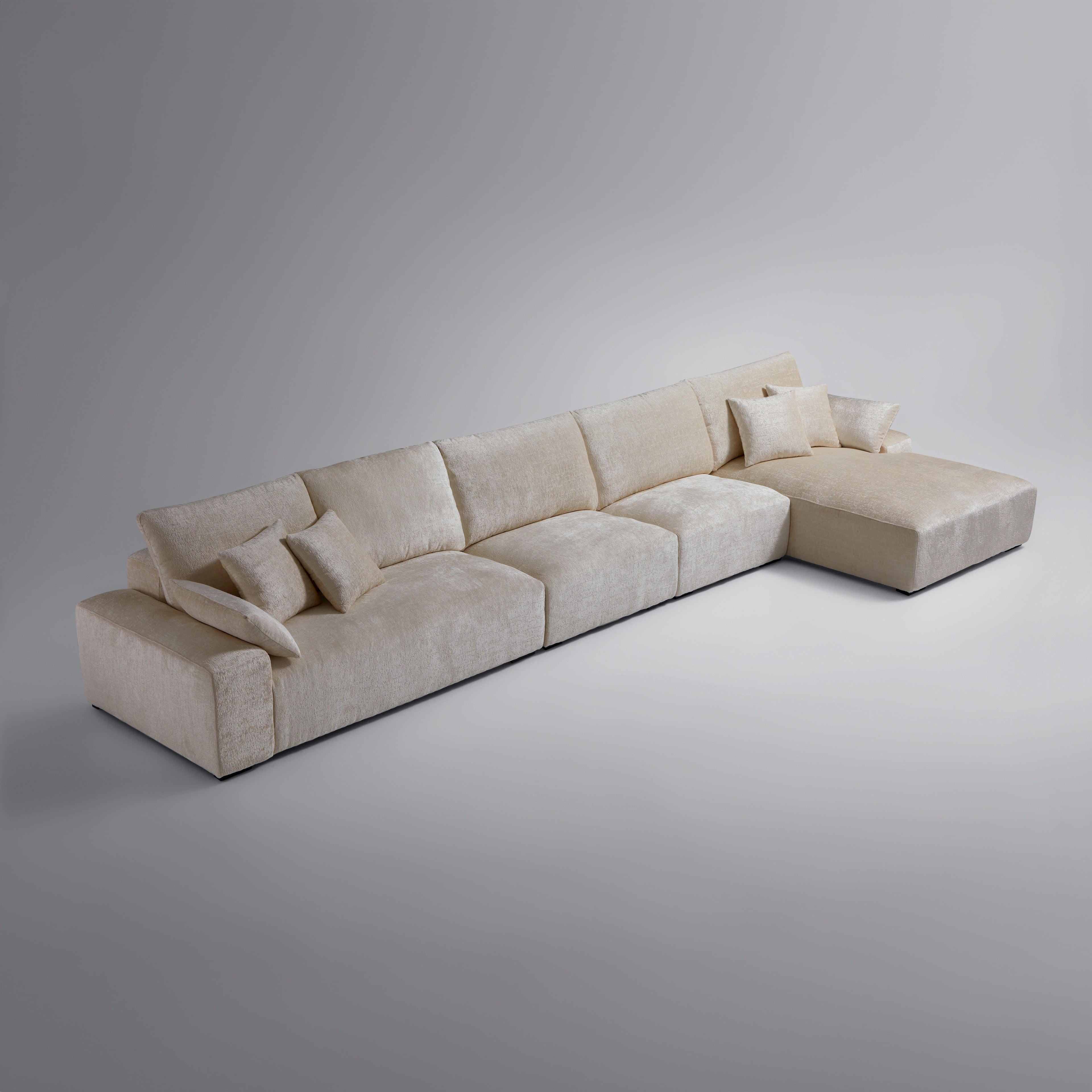 Le canapé d'angle beige Empress