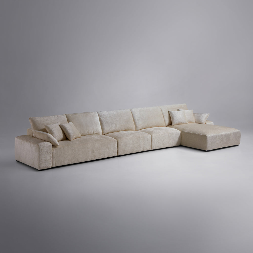 Le canapé d'angle beige Empress