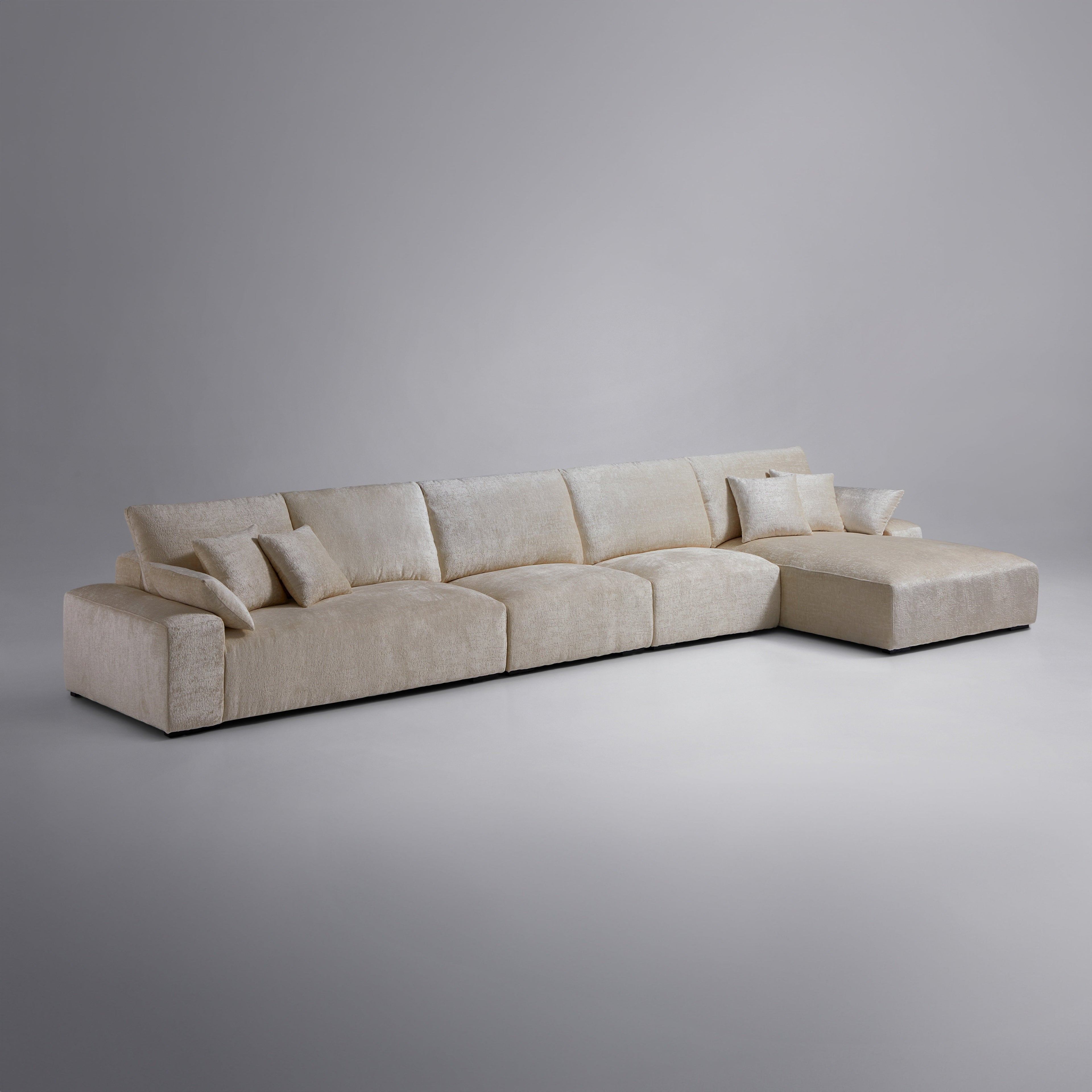 Le canapé d'angle beige Empress