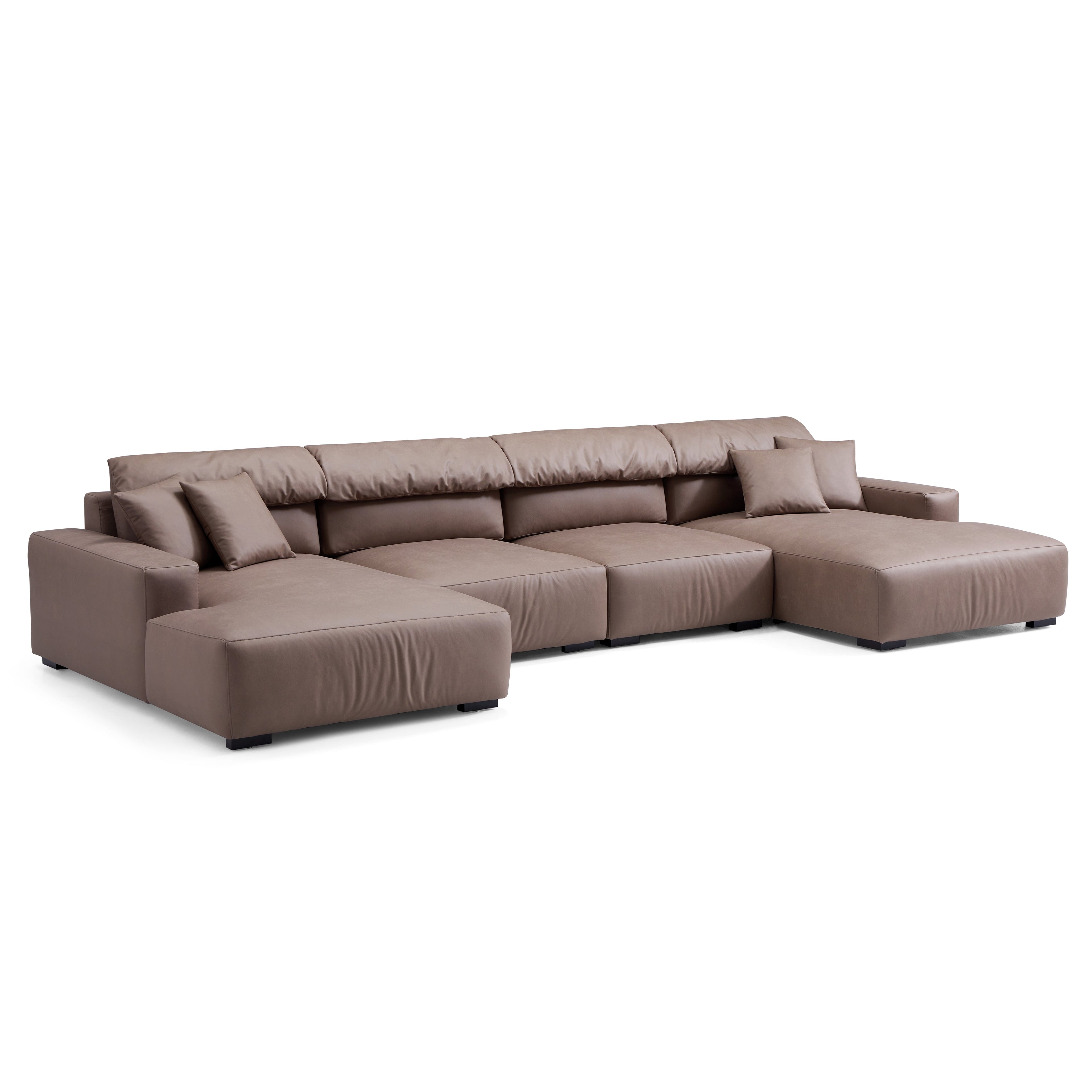 Chestnut Double Chaise Sectional