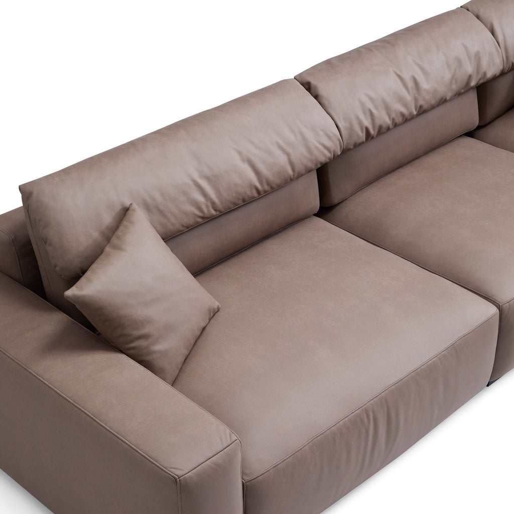 Chestnut Sofa and Ottoman