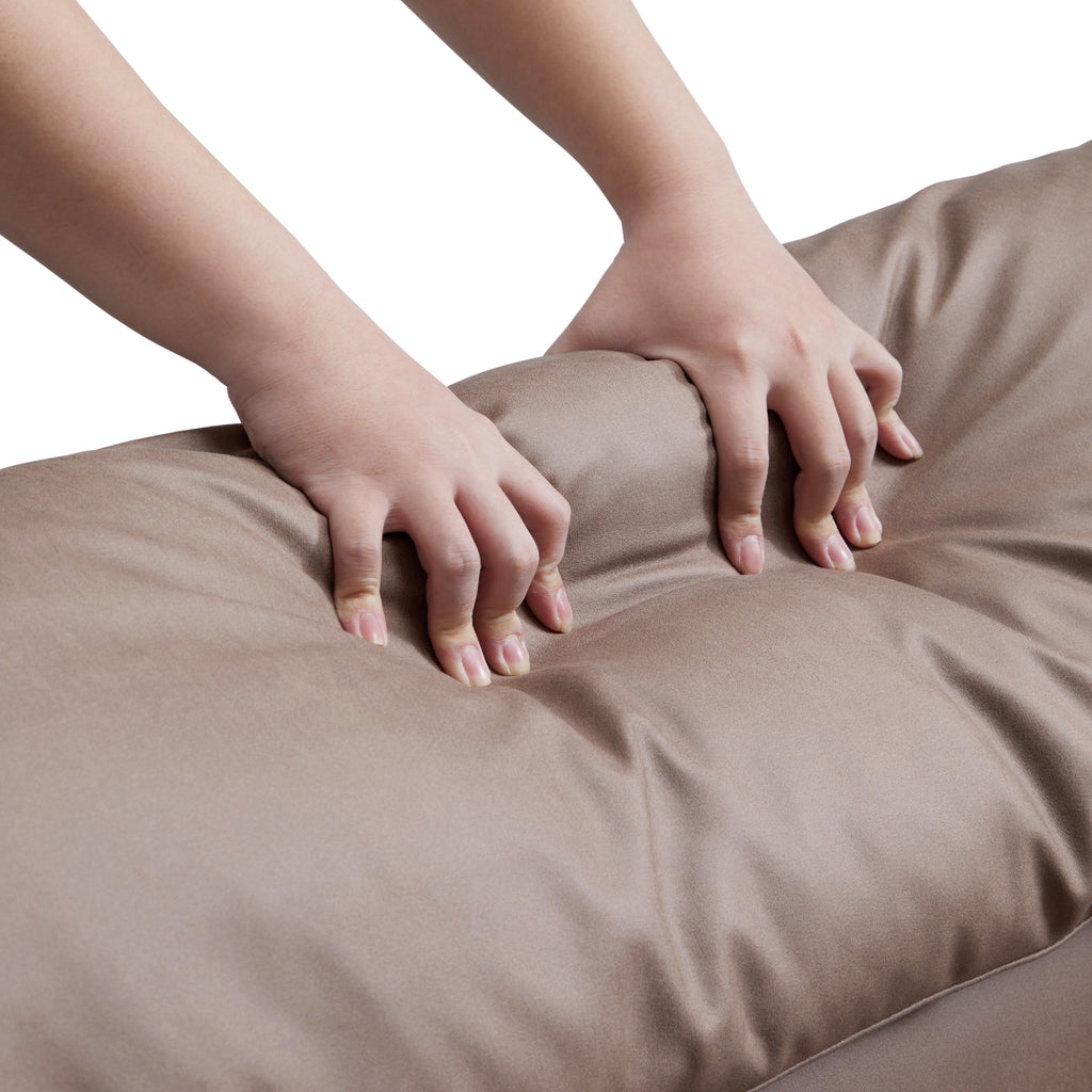 Chestnut Sofa and Ottoman