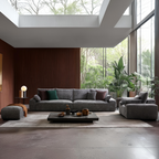 L'ensemble de canapés jaunes Empress