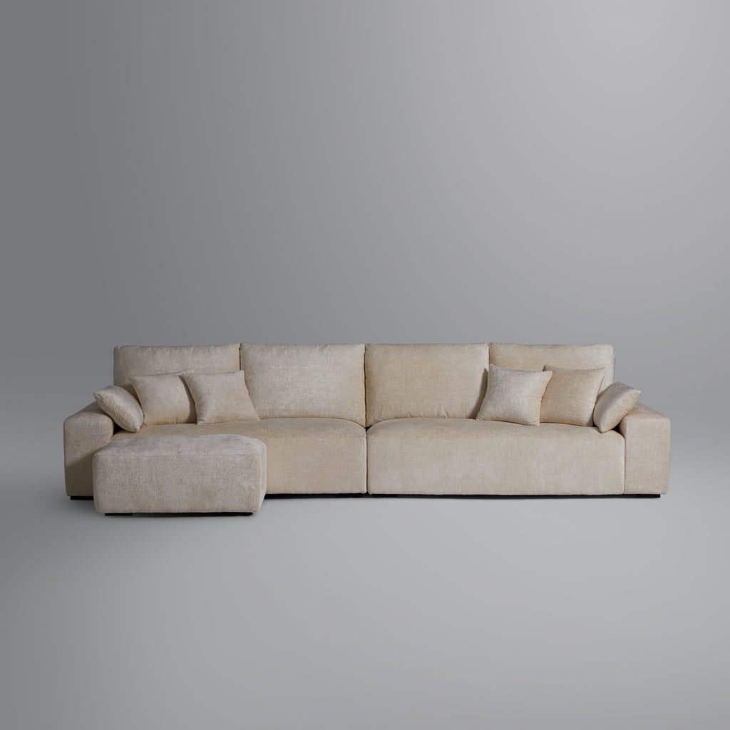 Le canapé et le pouf gris Empress