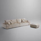 Le canapé et le pouf jaunes Empress