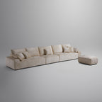 Le canapé et le pouf jaunes Empress