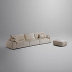 Le canapé et le pouf jaunes Empress