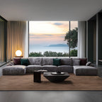 Le canapé sectionnel en U beige Empress