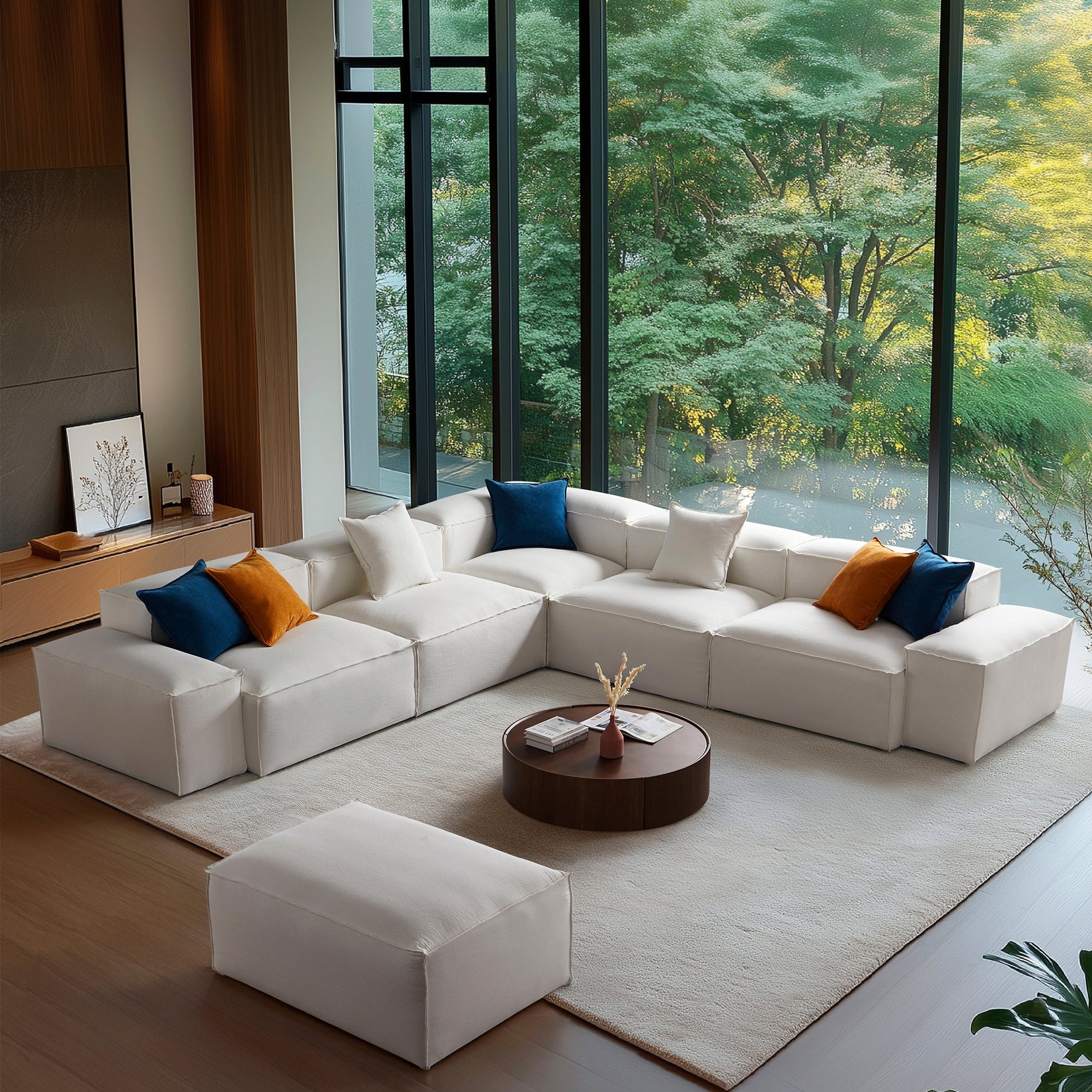 Freedom Modular Khaki Corner Sectional Sofa