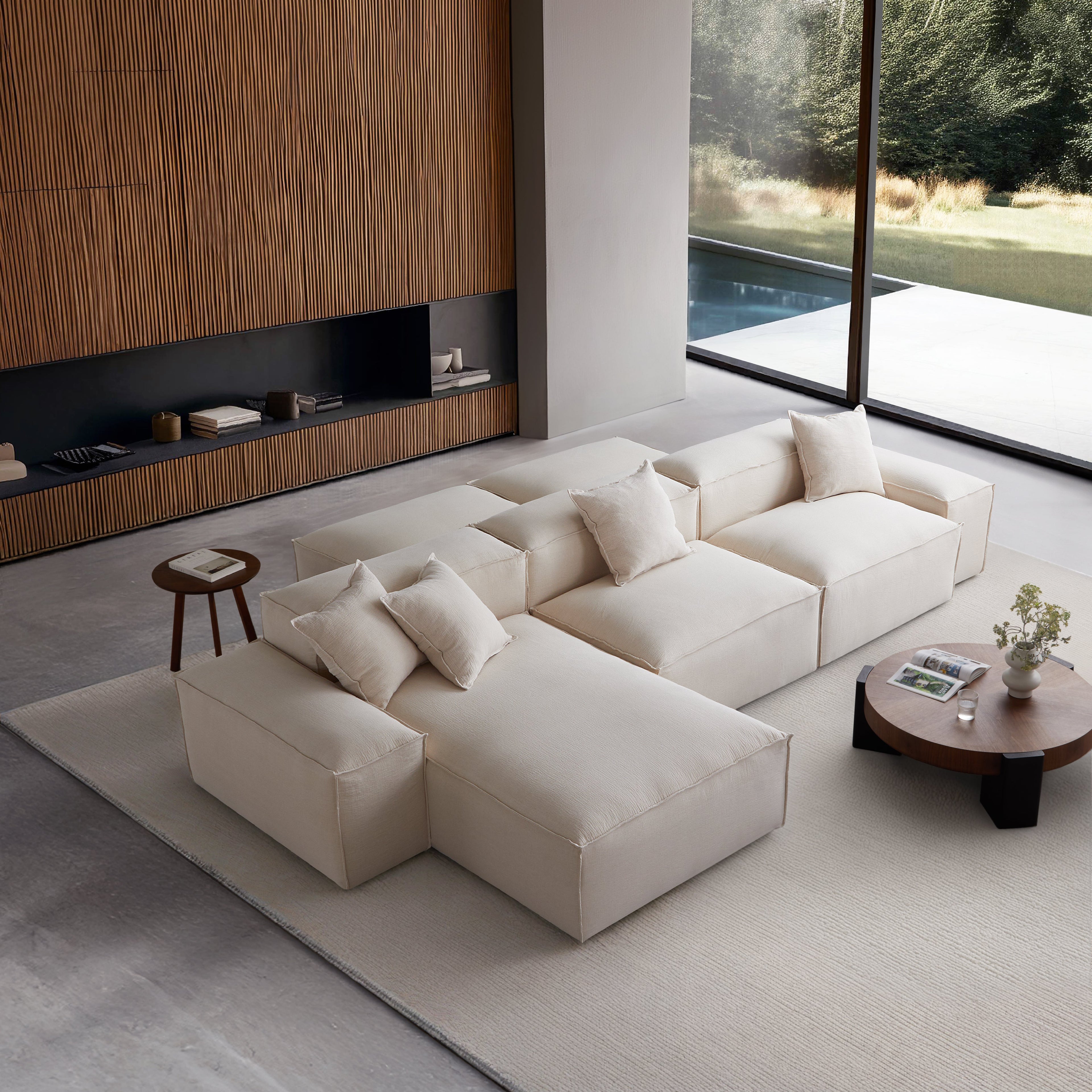 Freedom Modular Khaki Double-Sided Sectional Sofa