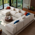 Canapé sectionnel blanc Freedom Modular en forme de U