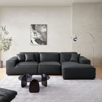 Domus Modular Khaki Leather Sectional Sofa