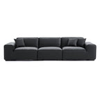 Domus Modular Beige Leather Sofa Set