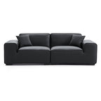 Domus Modular Beige Leather Sofa Set