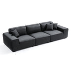Domus Modular Khaki Leather Sofa