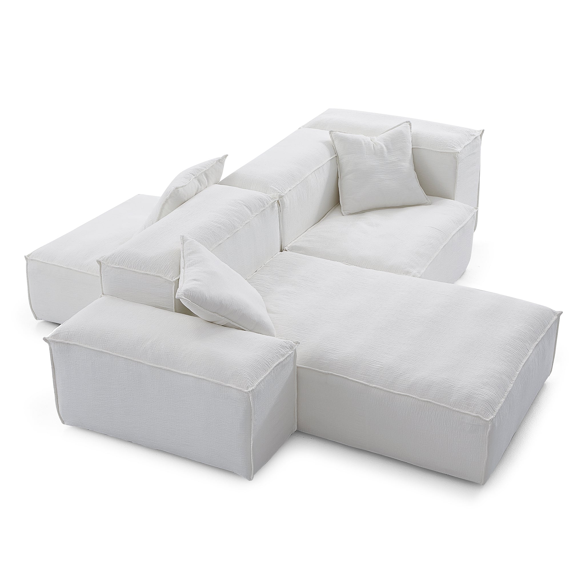 Freedom Modular Gray Double-Sided Sectional Sofa
